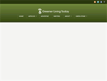 Tablet Screenshot of greenerlivingtoday.com
